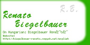 renato biegelbauer business card